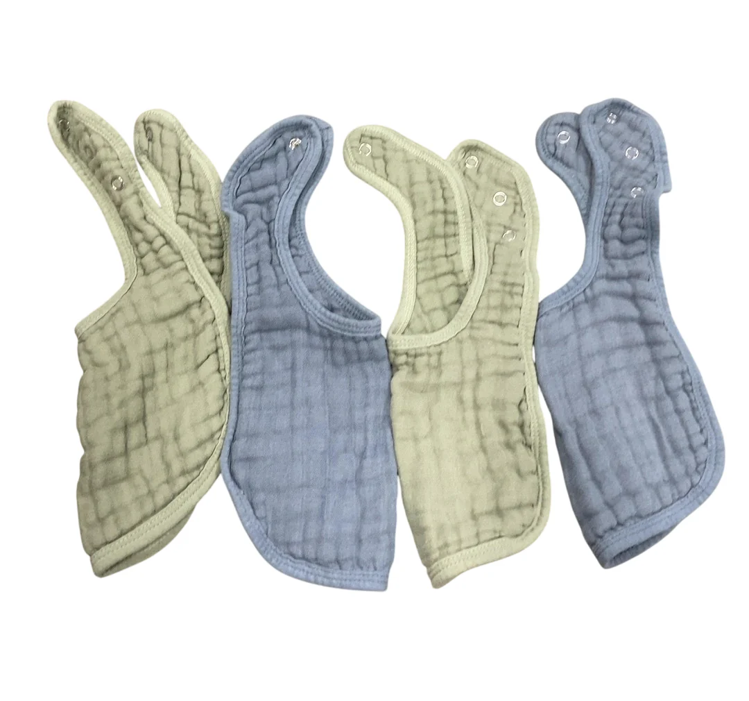 Comfy Cubs Muslin Snap Bibs, 8 Pack, Multicolor