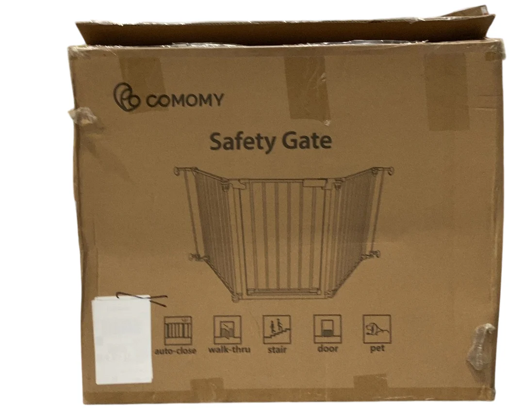 COMOMY Extra Wide Baby Gate, Black, 43.3"W x 30"H - Image 3