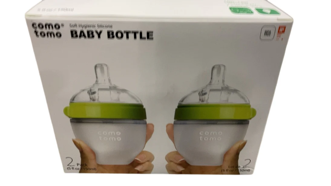 Comotomo Baby Bottles, 5 ounce, Green, Pack of 2 - Image 4