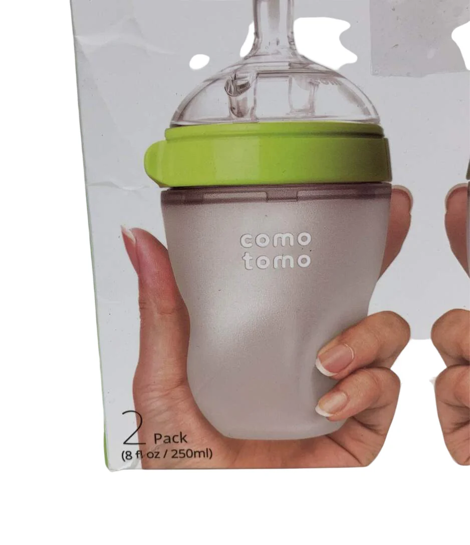 Comotomo Baby Bottles, 8 ounce, Green, Pack of 2 - Image 5