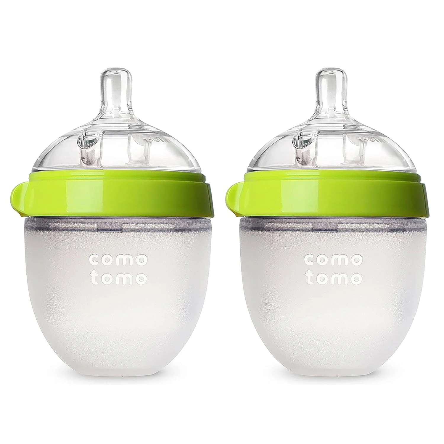 Comotomo Baby Bottles, Green, Pack of 2, 5 ounce