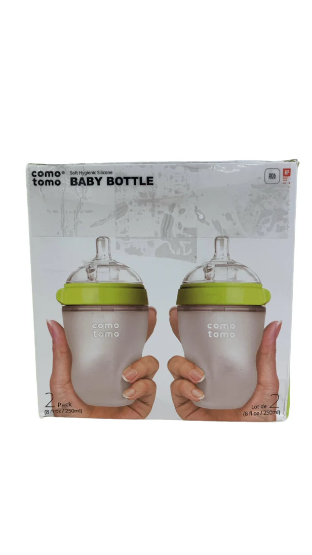Comotomo Baby Bottles, Green, Pack of 2, 8 ounce - Image 3