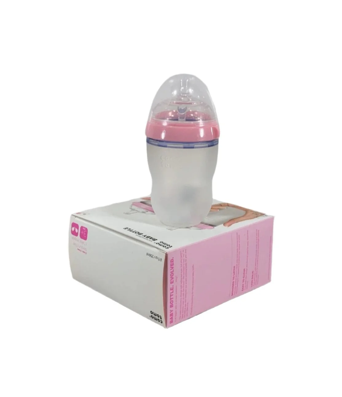 Comotomo Baby Bottles, Pink, Pack of 2, 8 ounce - Image 3