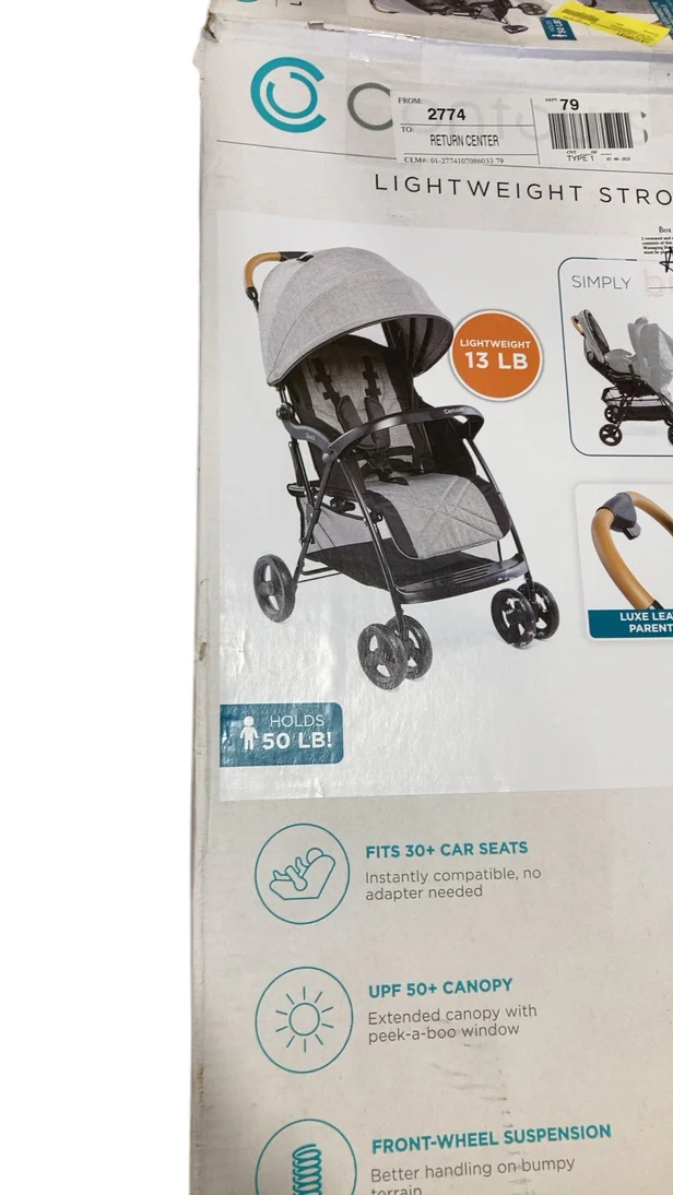 Contours Quick Lightweight Stroller, Grey, 2024 - Image 3
