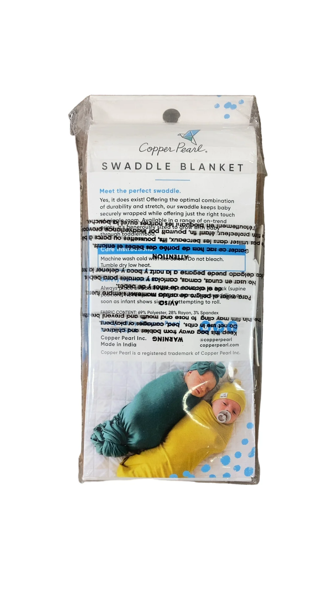 Copper Pearl Knit Swaddle Blanket, Camel - Image 2