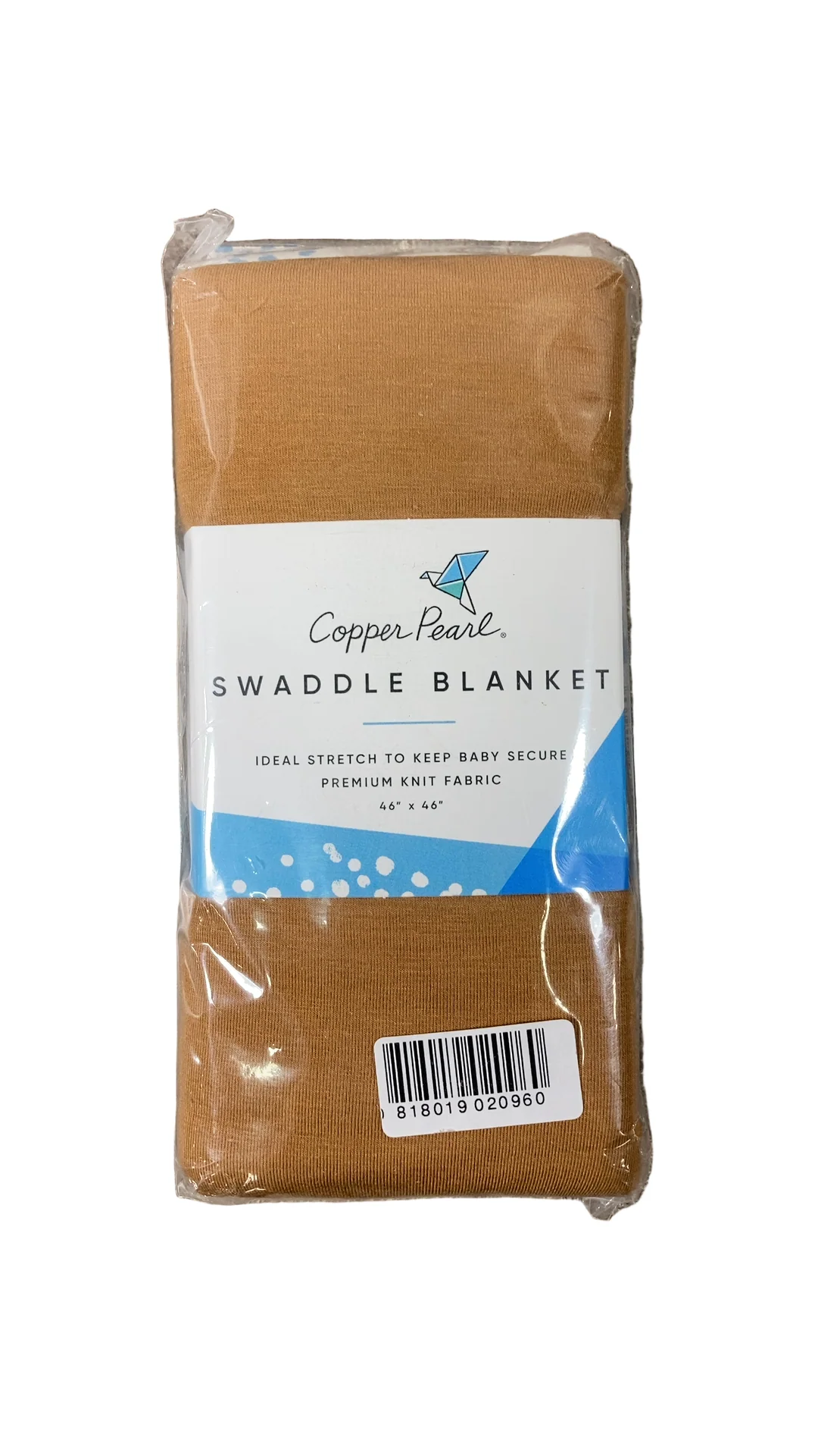Copper Pearl Knit Swaddle Blanket, Camel - Image 3