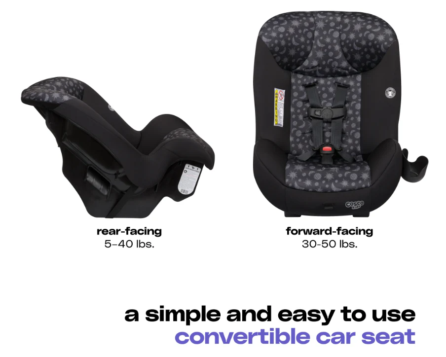 Cosco Scenera Extend Infant & Toddler Convertible Car Seat, 2025, Moonlit Night - Image 2