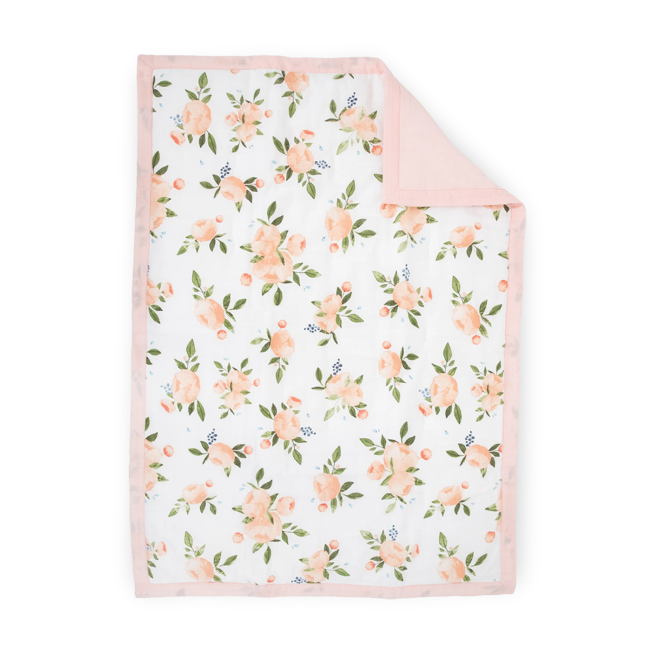 Little Unicorn Cotton Muslin Toddler Bedding 3 Piece Set, Watercolor Roses Grande - Image 5