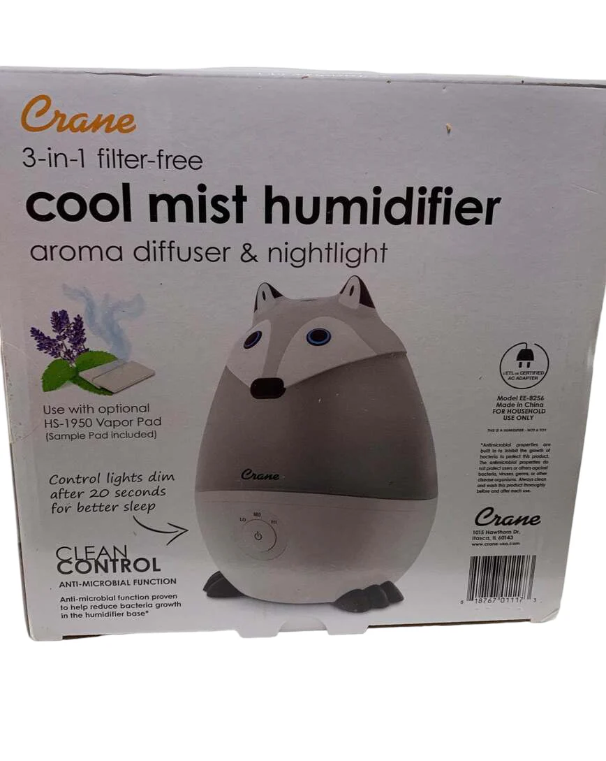 Crane Adorable Ultrasonic Cool Mist Humidifier, Fox - Image 3