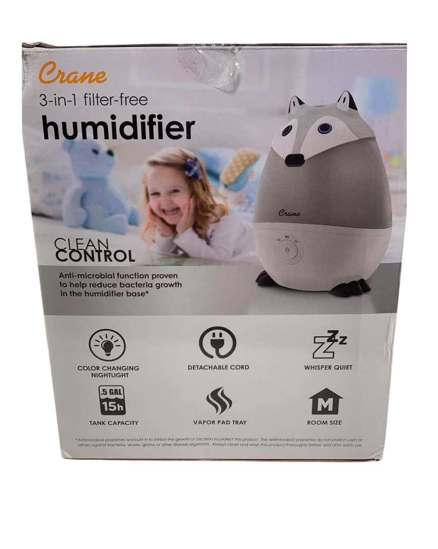 Crane Adorable Ultrasonic Cool Mist Humidifier, Fox - Image 4