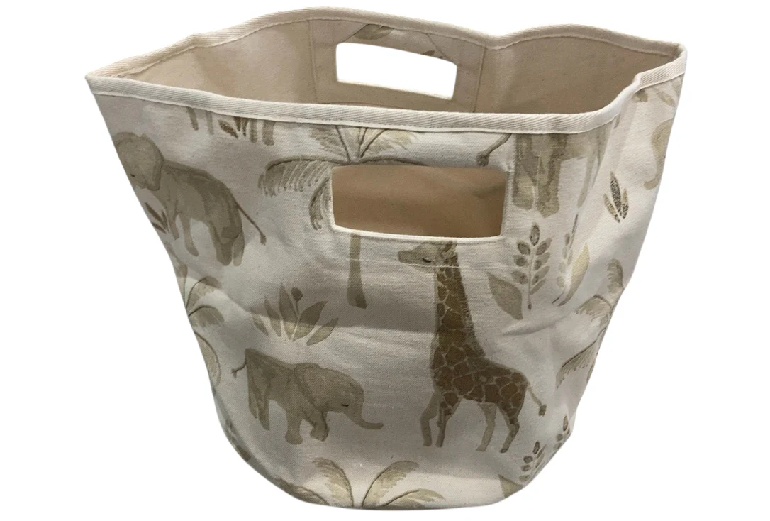 Crane Baby Cotton Canvas Storage Bin, Kendi Safari Animal - Image 4
