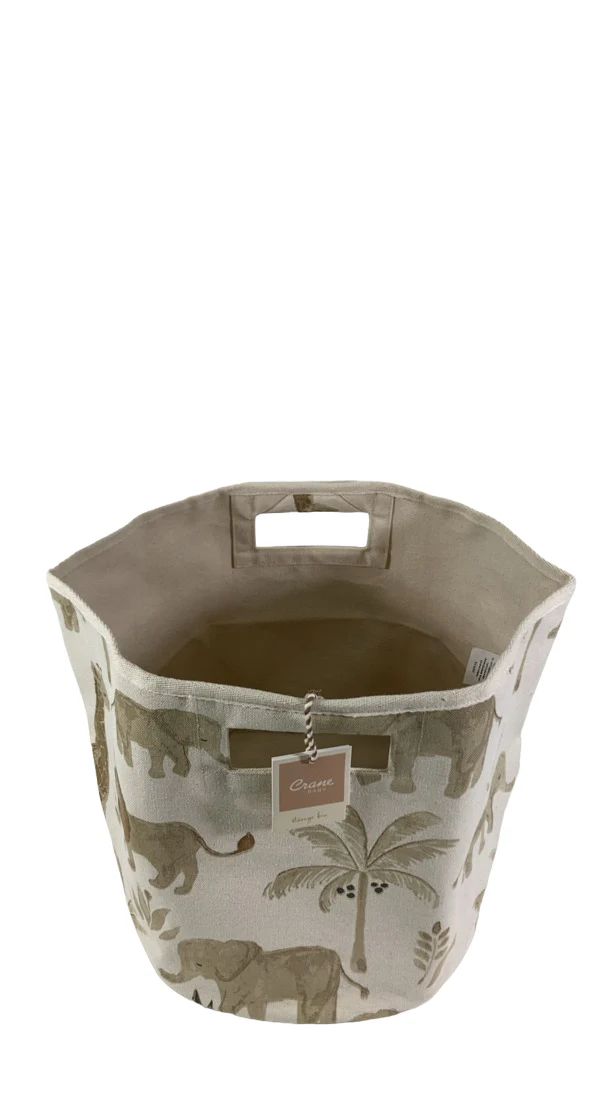 Crane Baby Cotton Canvas Storage Bin, Kendi Safari Animal - Image 3