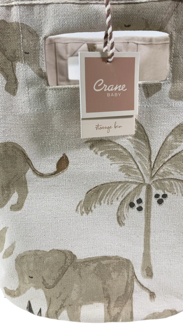 Crane Baby Cotton Canvas Storage Bin, Kendi Safari Animal - Image 4