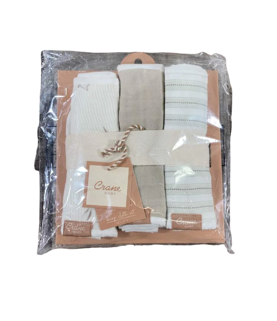 Crane Baby Cotton Muslin Burp Cloth Set, Avery Bunny - Image 4