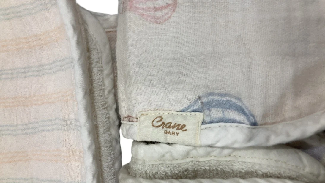 Crane Baby Cotton Muslin Burp Cloth Set, Skye Hot Air Balloon - Image 3