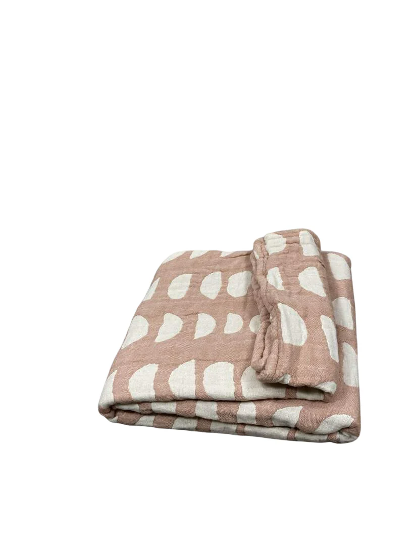Crane Baby Cotton Muslin Jacquard Blanket, Copper Moon - Image 2