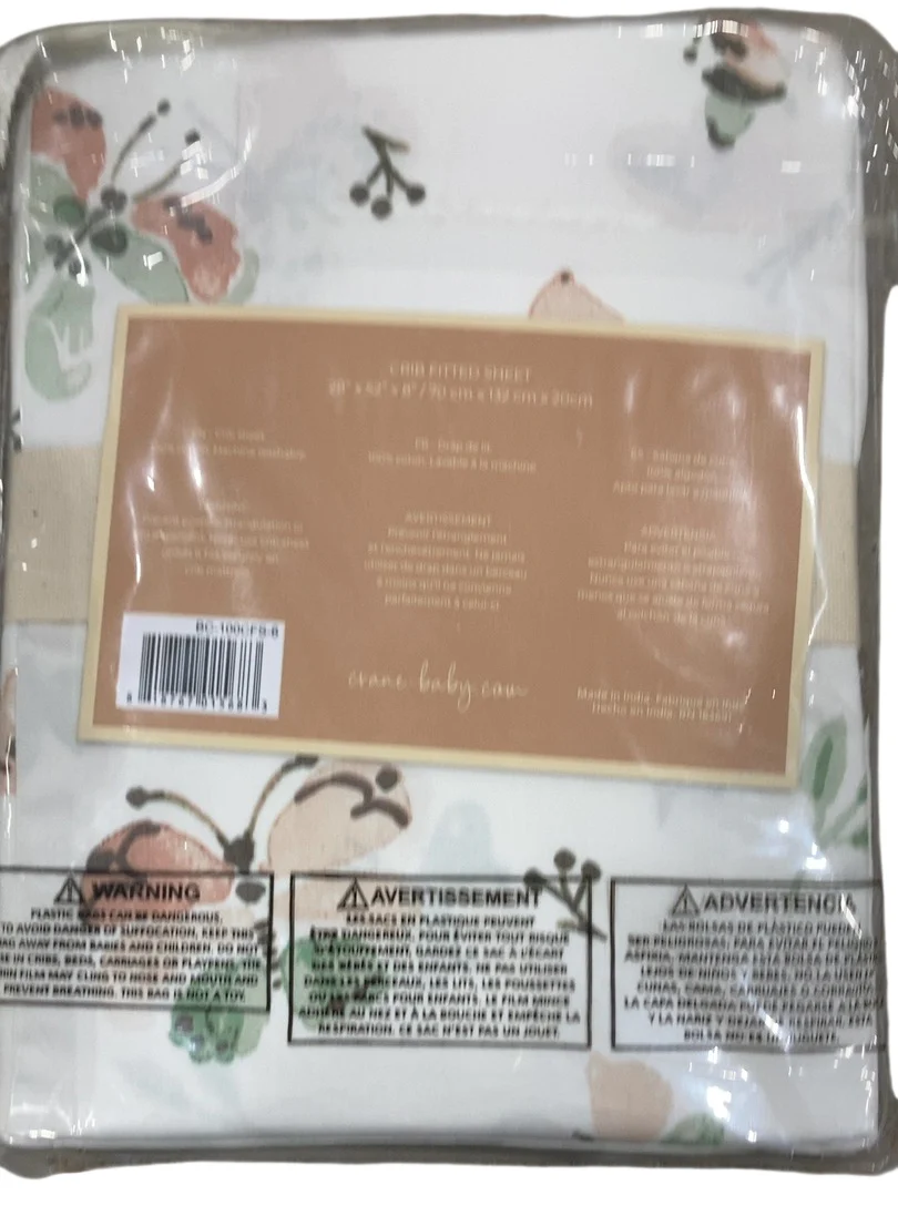 Crane Baby Crib Fitted Sheet, Parker Butterfly - Image 3