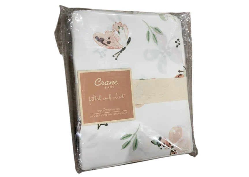 Crane Baby Crib Fitted Sheet, Parker Butterfly - Image 3