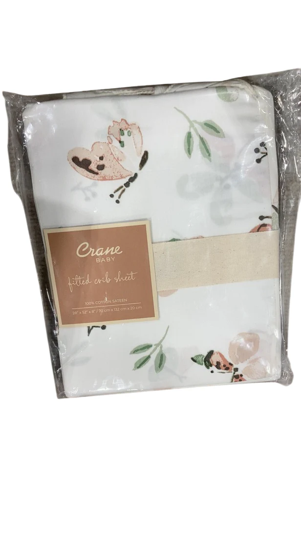 Crane Baby Crib Fitted Sheet, Parker Butterfly - Image 4