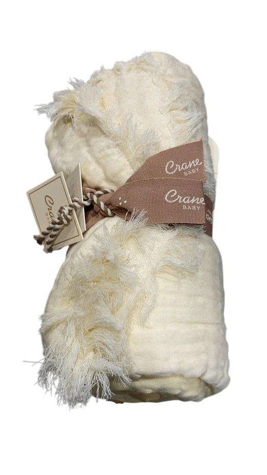 Crane Baby Multi-Layer Ombre Muslin Baby Blanket, Honey - Image 2