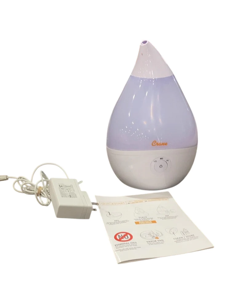 Crane Filter-Free Droplet Cool Mist Humidifier, 0.5 Gal., White - Image 3