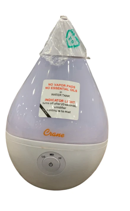 Crane Filter-Free Droplet Cool Mist Humidifier, White, 0.5 Gal. - Image 3