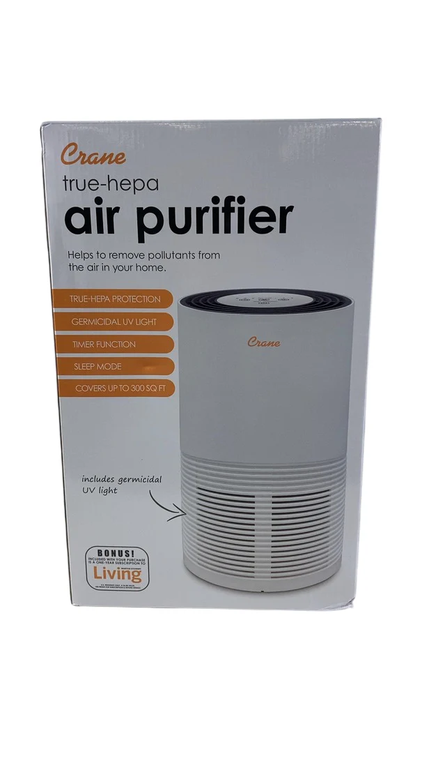 Crane True HEPA Air Purifier with UV Light, 300 Sq ft. - Image 2