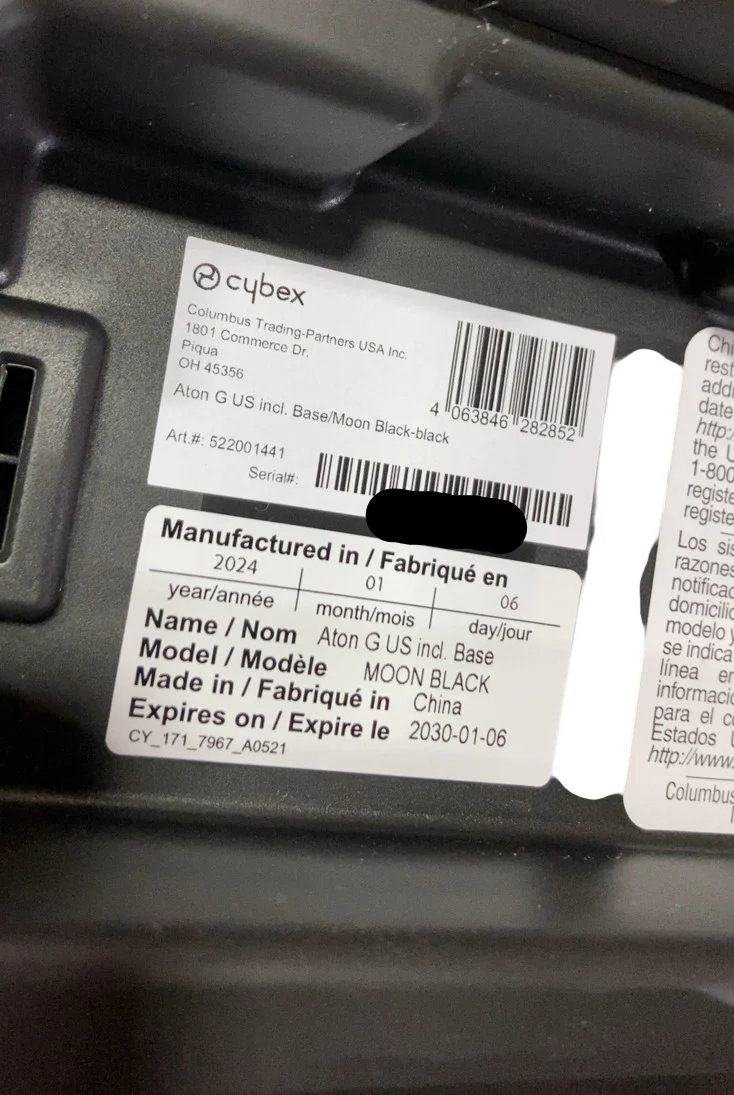 Cybex Aton G Infant Car Seat, 2024, Moon Black - Image 9