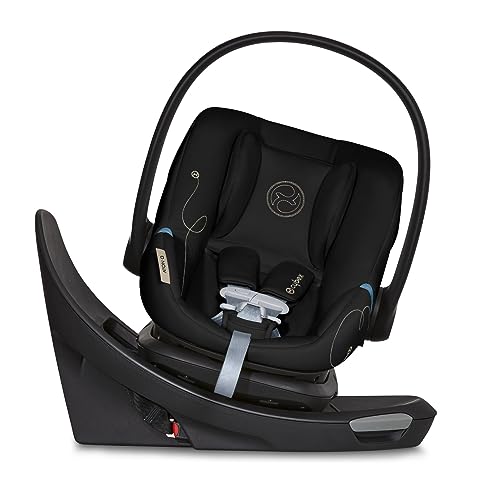 Cybex Aton G Swivel Infant Car Seat and Base, 2023, Moon Black