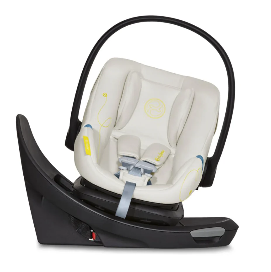 Cybex Aton G Swivel SensorSafe Rotating Infant Car Seat, Seashell Beige, 2024