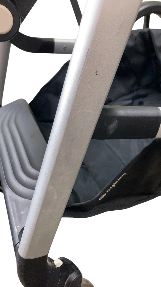 Cybex Balios S Lux Stroller, 2020, Deep Black, Silver with Brown Leather - Image 15