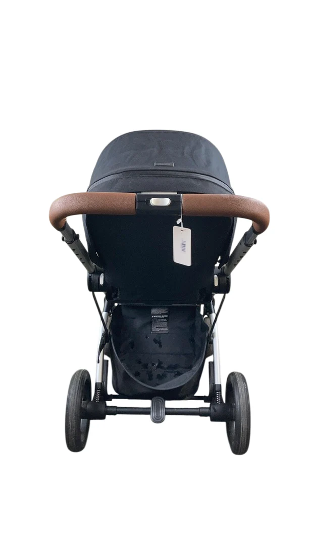 Cybex Balios S Lux Stroller, 2020, Deep Black, Silver with Brown Leather - Image 3