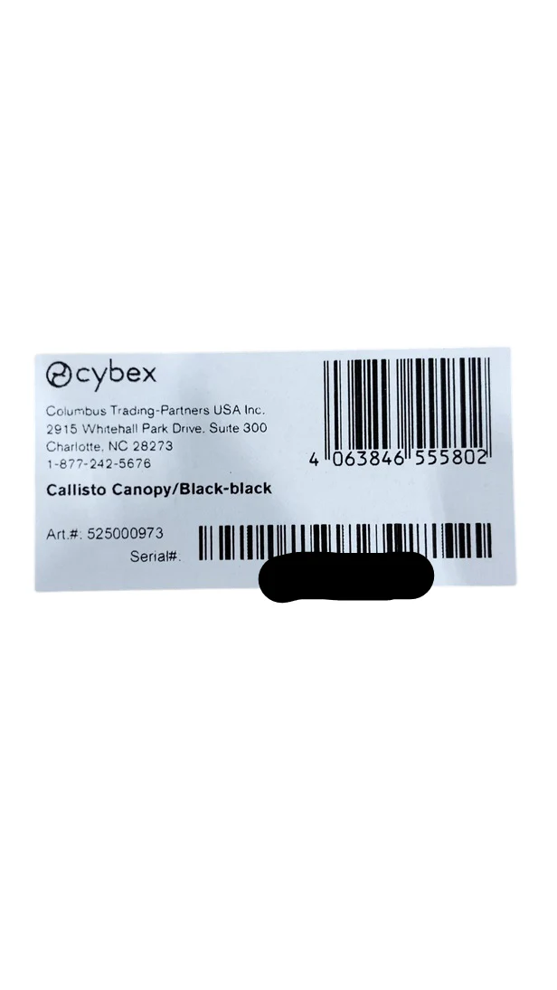 Cybex Callisto G 360 Select Sun Canopy, Black - Image 3