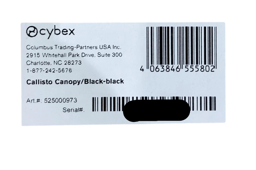 Cybex Callisto G 360 Select Sun Canopy, Black - Image 3