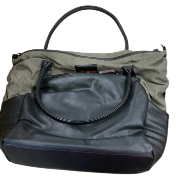 Cybex Changing Bag, Desert Khaki Denim/Brown - Image 2