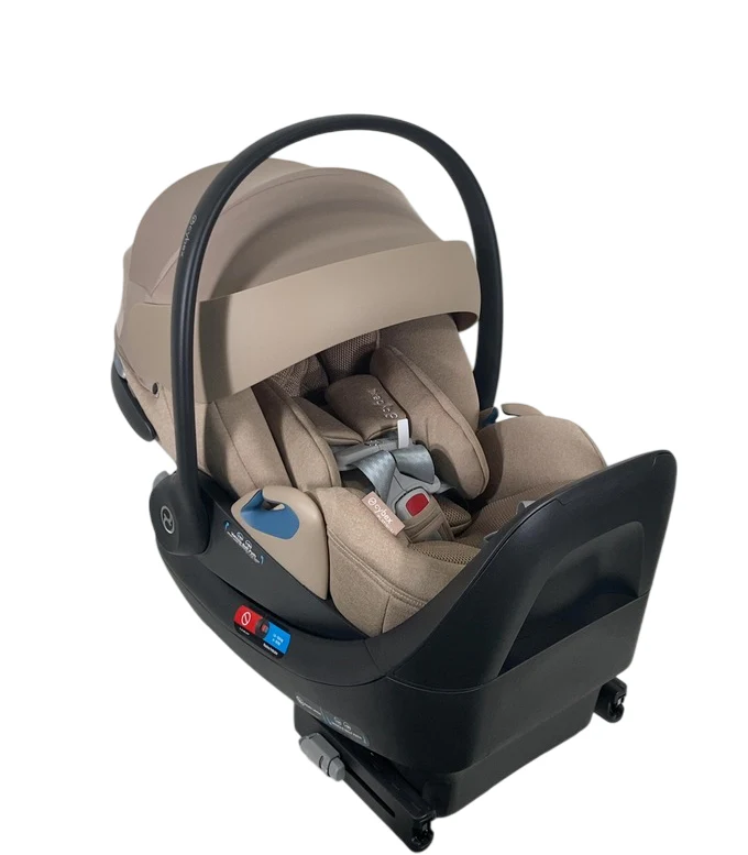 Cybex Cloud T SensorSafe Infant Car Seat With Base, Cozy Beige, 2025