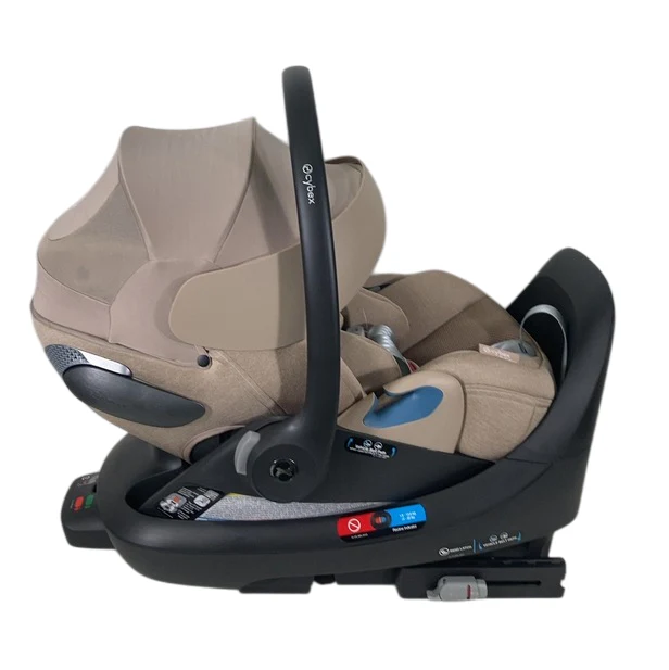 Cybex Cloud T SensorSafe Infant Car Seat With Base, Cozy Beige, 2025 - Image 2