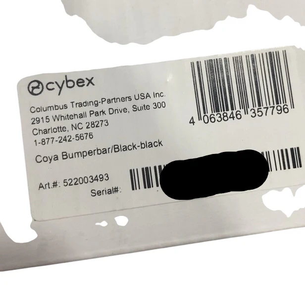 Cybex Coya Bumper Bar, Black - Image 3