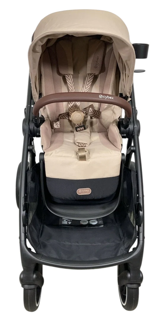 Cybex e-Gazelle S Stroller, 2024, Almond Beige, Black - Image 4