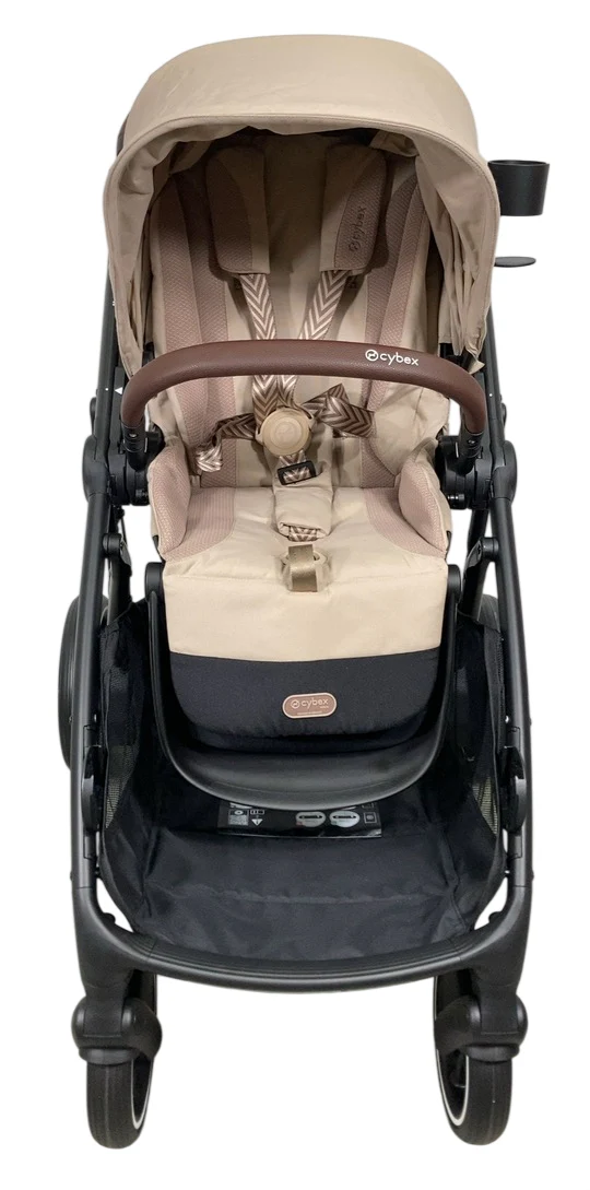 Cybex e-Gazelle S Stroller, 2024, Almond Beige, Black - Image 4