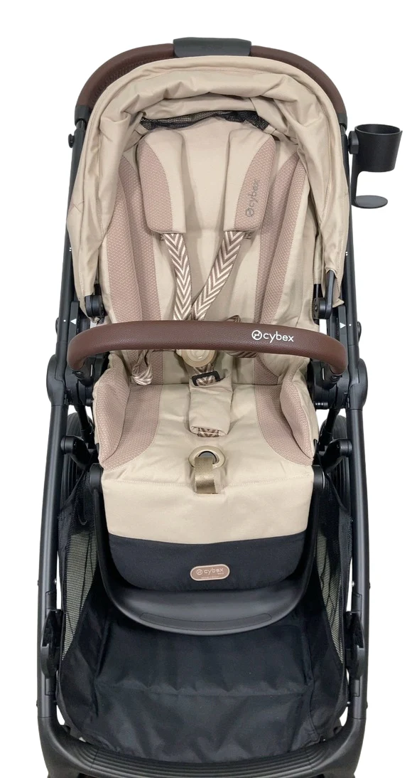 Cybex e-Gazelle S Stroller, 2024, Almond Beige, Black - Image 4