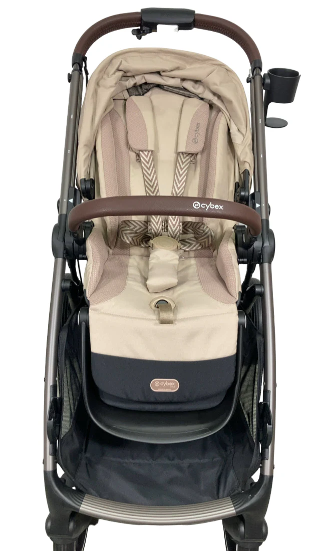 Cybex e-Gazelle S Stroller, 2024, Almond Beige, Taupe - Image 6