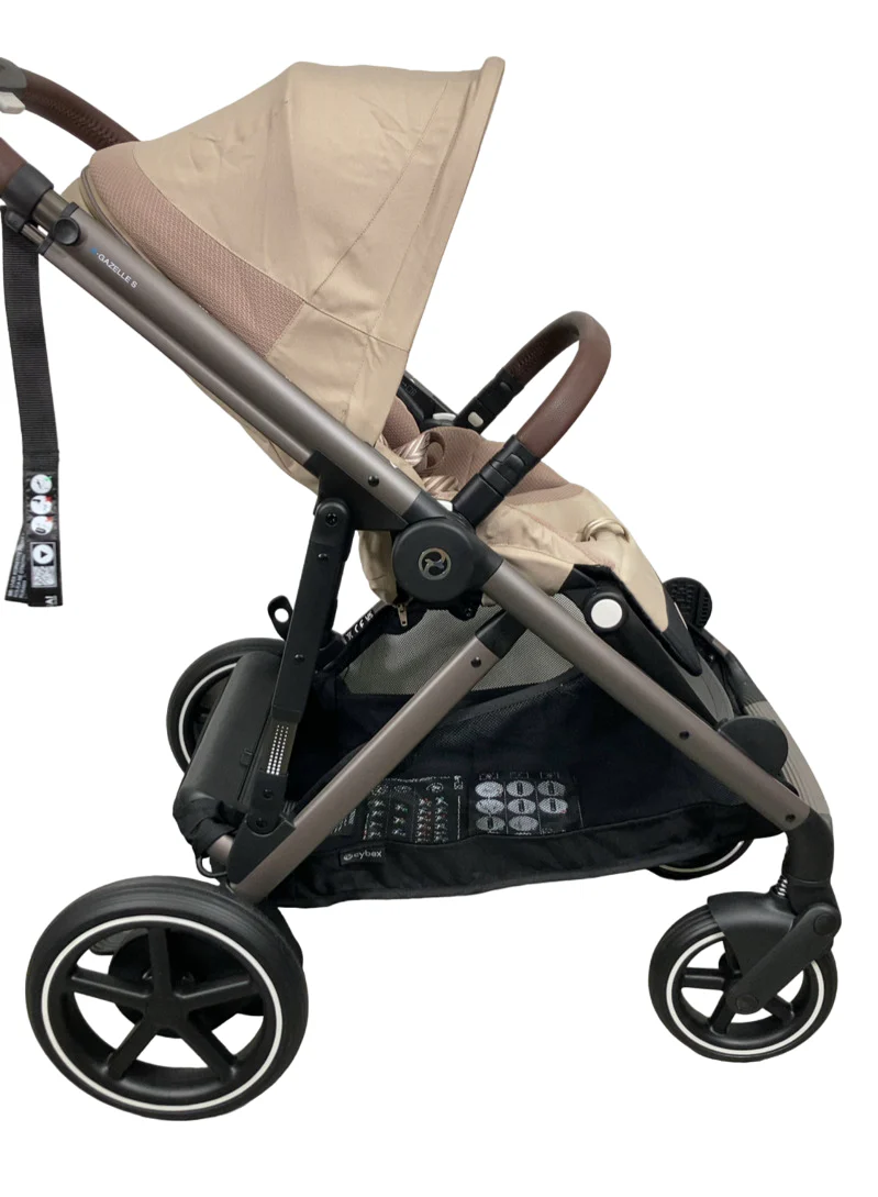 Cybex e-Gazelle S Stroller, 2024, Almond Beige, Taupe - Image 8