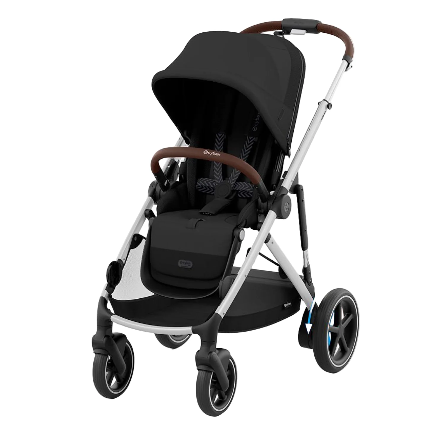 Cybex e-Gazelle S Stroller, 2024, Moon Black, Silver