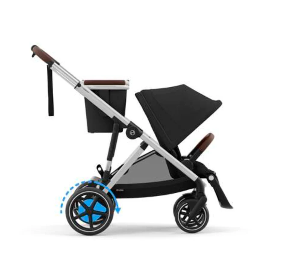Cybex e-Gazelle S Stroller, 2024, Moon Black, Silver - Image 5