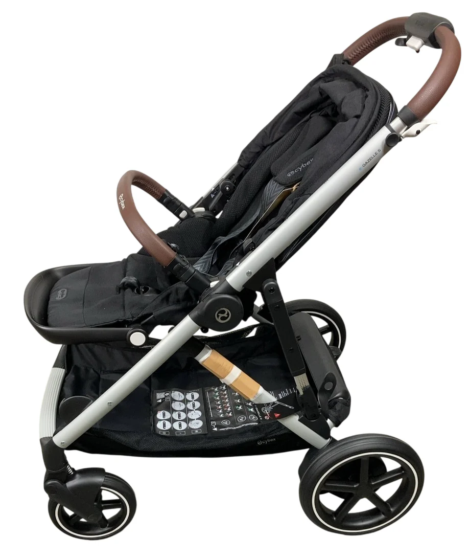 Cybex e-Gazelle S Stroller, 2024, Moon Black, Silver - Image 4
