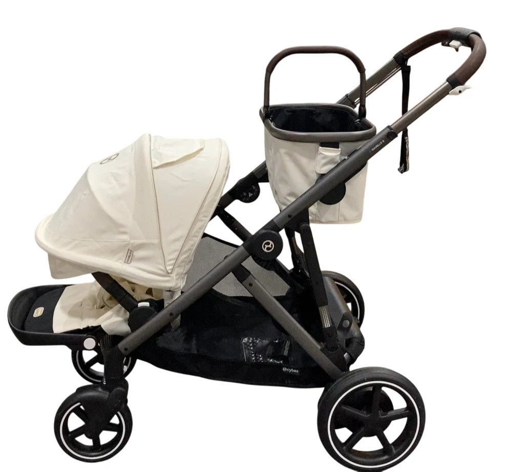 Cybex e-Gazelle S Stroller, 2024, Seashell Beige, Taupe - Image 2