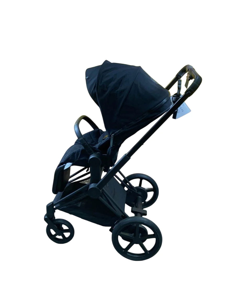Cybex E-PRIAM Electric Stroller, 2023, Deep Black, Matte Black, with Battery - Image 2