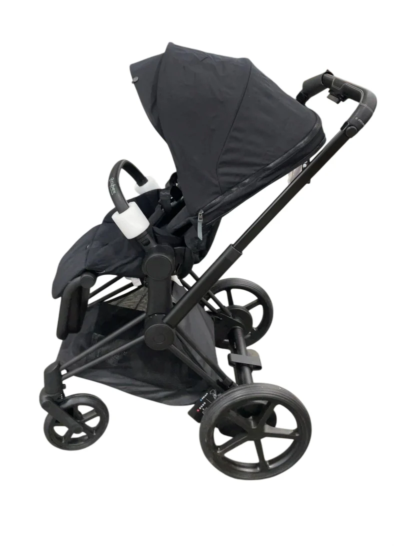 Cybex E-PRIAM Electric Stroller, 2023, Deep Black, Matte Black, with Battery - Image 2