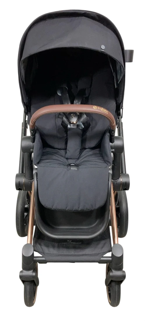 Cybex e-Priam2 Stroller, 2024, Deep Black, Rose Gold - Image 4